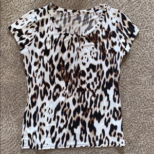 Worthington Cheetah Print Dress Top